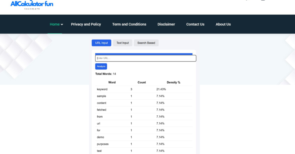 Keyword Density Checker free
